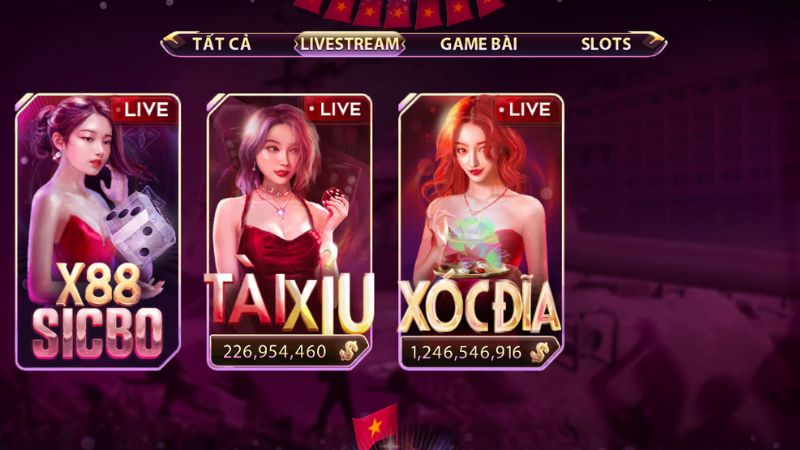 Sảnh Livestream tại BOSSFUN hấp dẫn