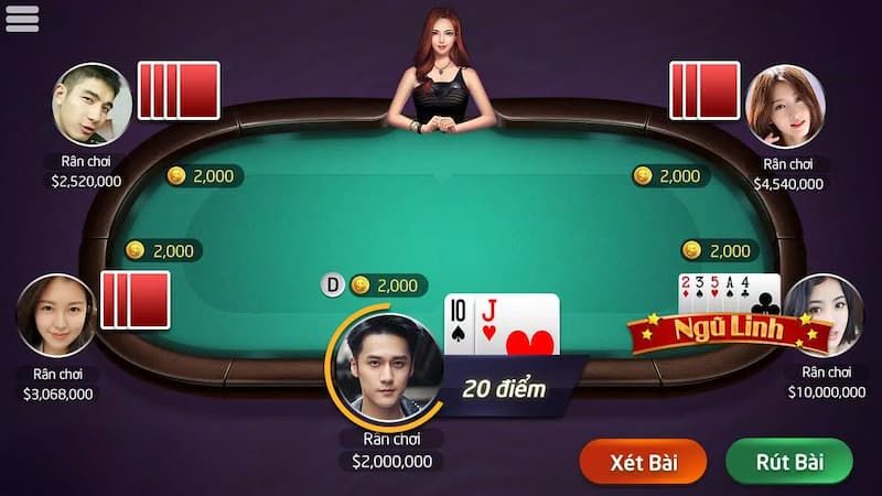Luật Ngũ linh ăn Xì Dách không tại BOSSFUN